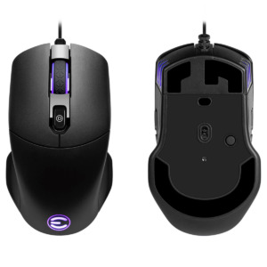 EVGA X12 Gaming Mouse - 8K - Wired - Black - Customizable - Dual Sensor - 16,000 DPI - 5 Profiles - 8 Buttons - Ambidextrous Light Weight - RGB
