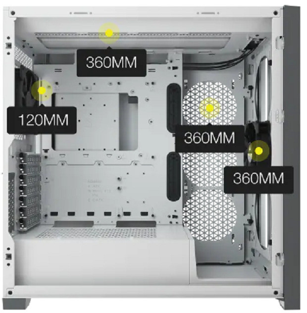 Corsair 5000D AIRFLOW Tempered Glass Mid-Tower ATX Case - White