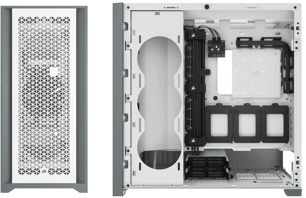 Corsair 5000D AIRFLOW Tempered Glass Mid-Tower ATX Case - White