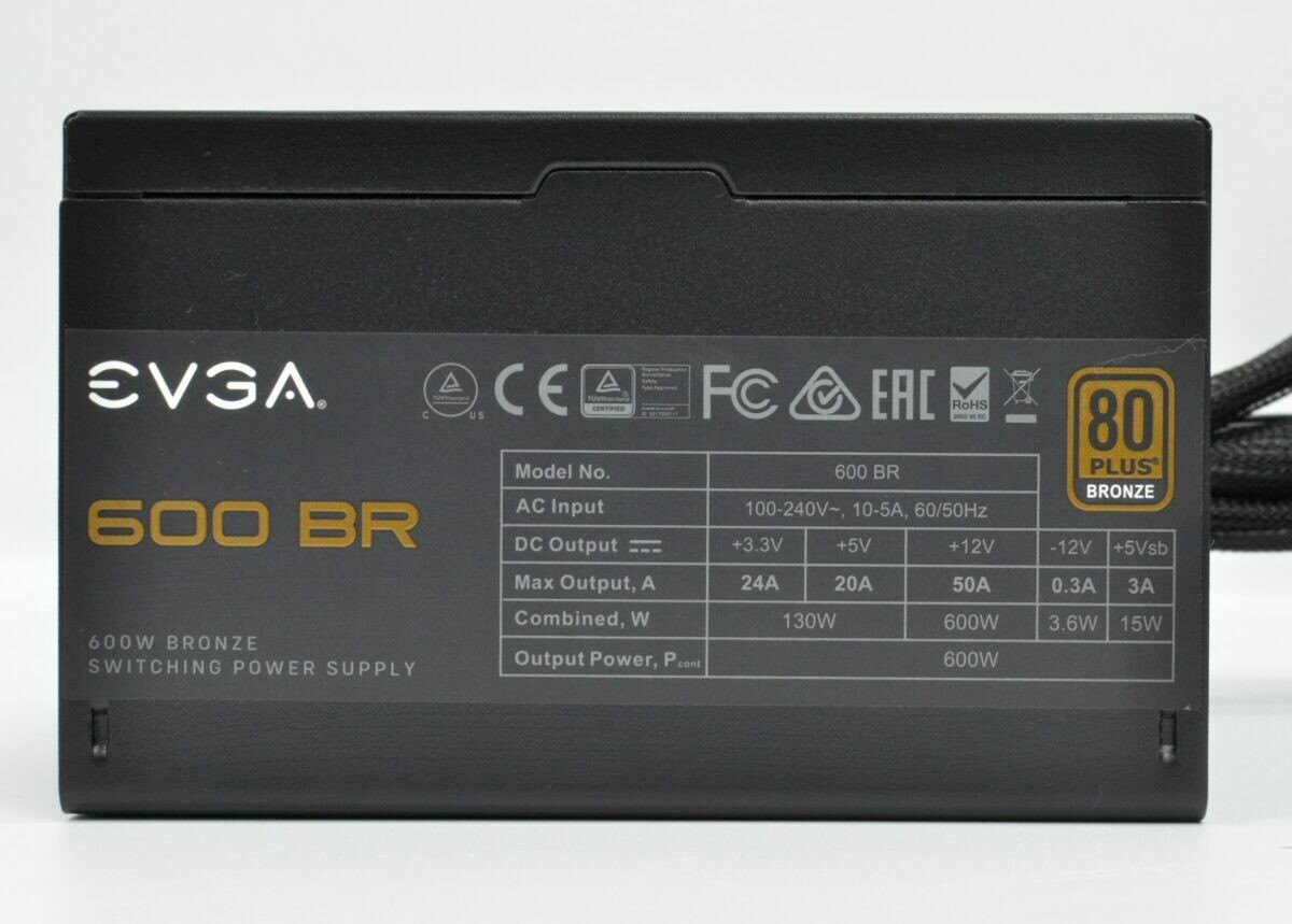 EVGA 600 BR - 80+ BRONZE 600W - Hard Line EVGA 600 BR - 80+ BRONZE 600W - Hard Line