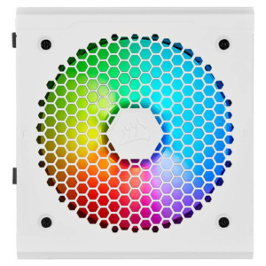Corsair CX Series™ CX550F RGB White H04 Corsair CX Series CX550F RGB White - 550 Watt 80 Plus Bronze Certified Fully Modular RGB White PSU