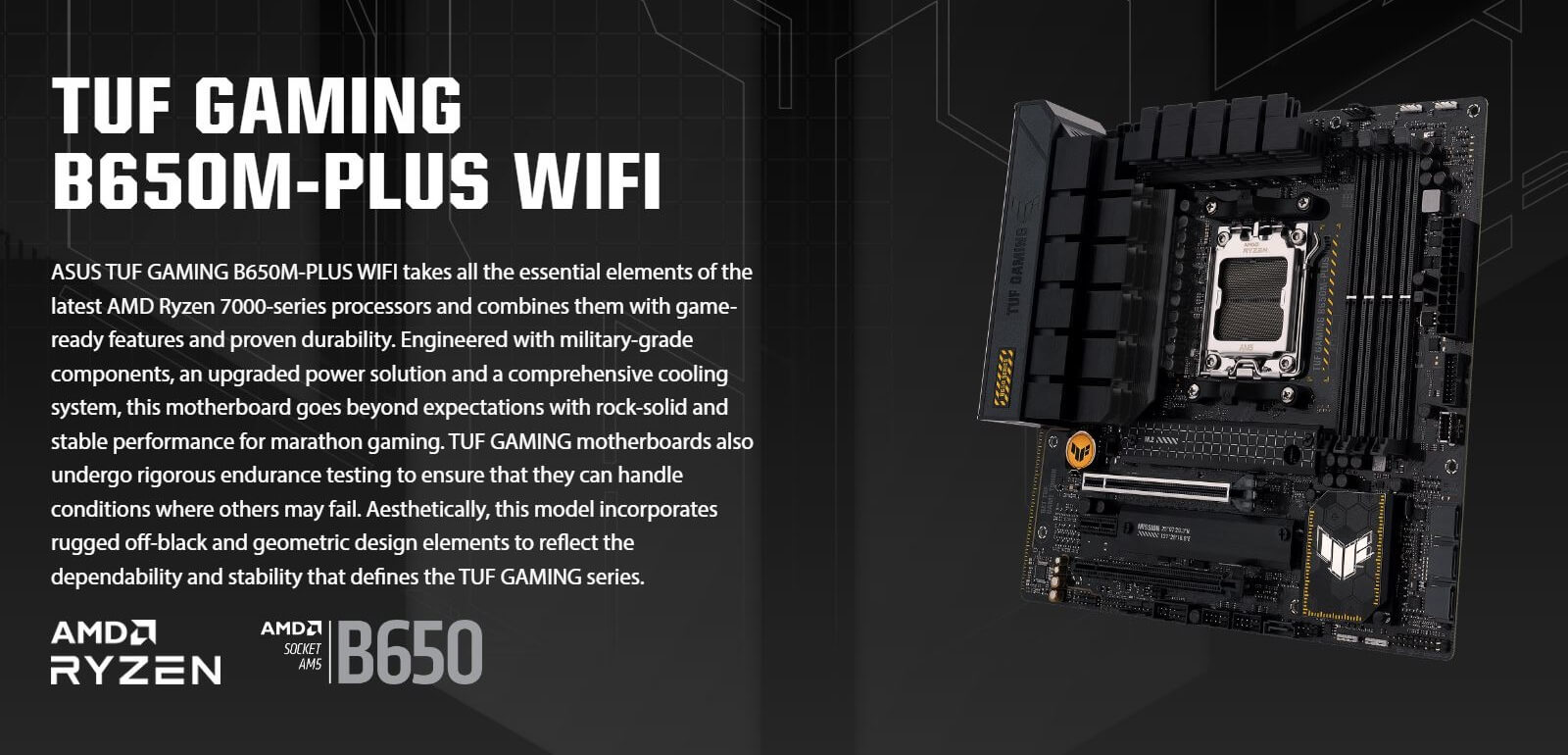 ASUS TUF GAMING B650M PLUS WIFI Asus TUF Gaming B650M-Plus WiFi - Socket AM5