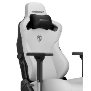 Andaseat Kaiser 3 Cloudy White - Premium PVC Leather - Ultimate Ergonomic Gaming Chair