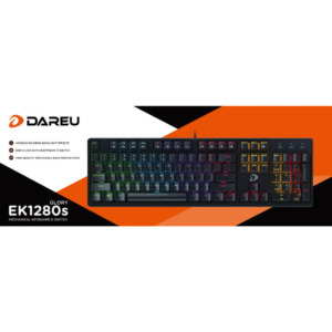Phím cơ DAREU EK1280s 104KEY (Multi LED, Blue/ Brown/ Red D switch)