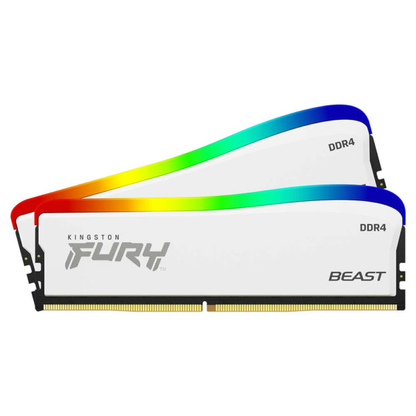 Kingston FURY Beast White RGB Special Edition - 16GB (2x8GB) DDR4 - Bus 3200MHz Cas 16