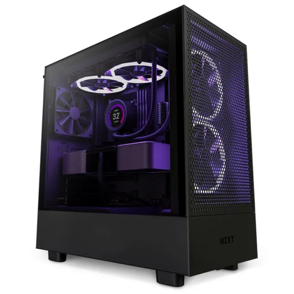 NZXT H5 Flow - Black - Compact Mid-tower Airflow Case
