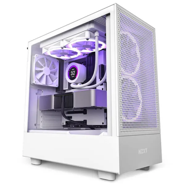 NZXT H5 Flow - White - Compact Mid-tower Airflow Case