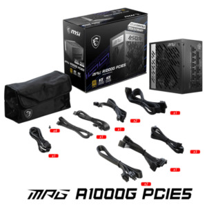 MSI MPG A1000G PCIE5 h5 MSI MPG A1000G PCIE5 - 1000W 80Plus Gold - Fully Modular - Support PCIe Gen 5.0 Graphics Card