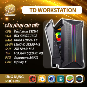 TD Workstation 2025 (Xeon Platinum 8171M, SE550-MB, Ram 128GB ECC, RTX5060ti, SSD 2TB)