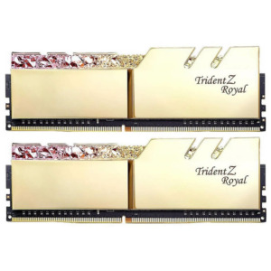 GSkill Trident Z ROYAL Gold DDR4 H2 GSkill Trident Z Royal RGB Gold - 16GB (2x8GB) DDR4 - Bus 3600MHz Cas 18 ( R-3600C18D-16GTRG )