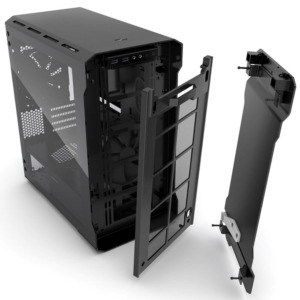 Phantek ENTHOO EVOLV MATX TEMPERED GLASS H11 Phanteks ENTHOO EVOLV mATX Tempered Glass Satin Black - Micro Tower Chassis