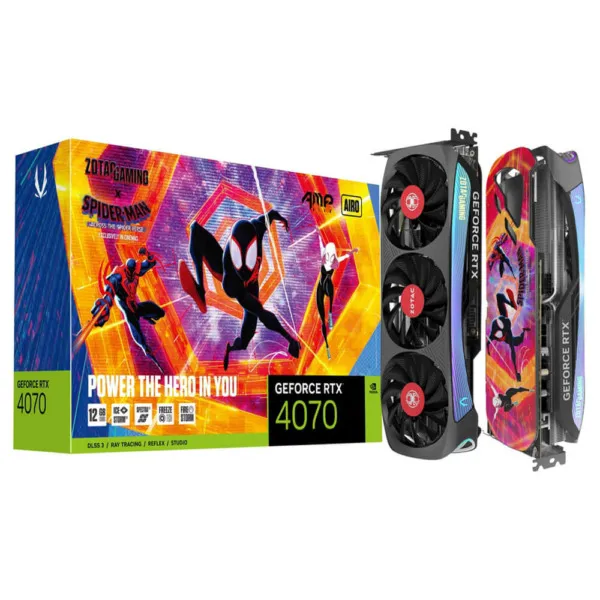 ZOTAC GAMING GeForce RTX 4070 AMP AIRO SPIDER-MAN™: Across the Spider-Verse Bundle - 12GB GDDR6X