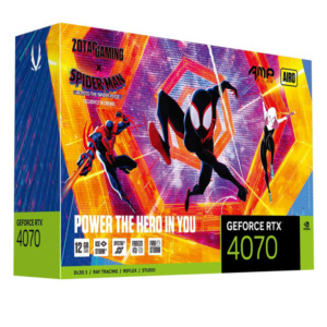 ZOTAC GAMING GEFORCE RTX 4070 AMP AIRO SPIDER MAN H5 ZOTAC GAMING GeForce RTX 4070 AMP AIRO SPIDER-MAN™: Across the Spider-Verse Bundle - 12GB GDDR6X