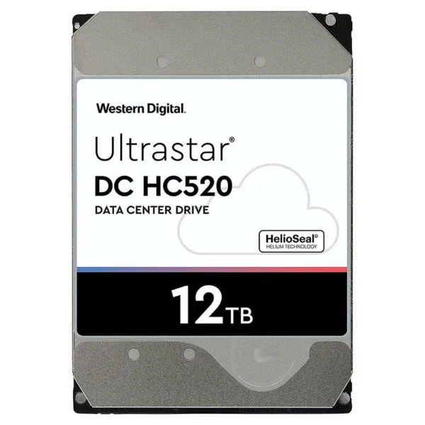 Western Digital Enterprise Ultrastar DC HC520 12TB 3.5Inch 7200RPM 6Gb/s SATA 256MB Hard Drive (HUH721212ALE604)