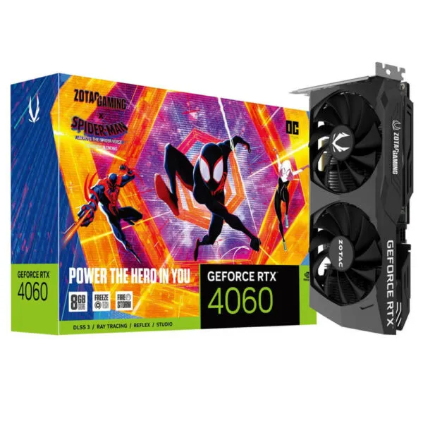 ZOTAC GAMING GeForce RTX 4060 8GB OC Spider-Man™: Across The Spider-Verse Bundle - 8GB GDDR6