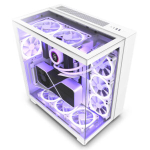 NZXT H9 Elite Matte White - Premium Dual-Chamber Mid-Tower Airflow Case