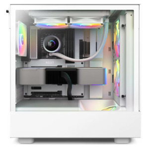 NZXT Kraken 240 RGB Matte White - 240mm AIO Liquid Cooler with LCD Display and RGB Fans