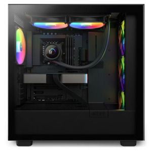 NZXT Kraken 280 RGB Matte Black - 280mm AIO Liquid Cooler with LCD Display and RGB Fans