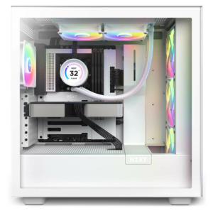 NZXT Kraken Elite 240 RGB Matte White - 240mm AIO Liquid Cooler with LCD Display and RGB Fans