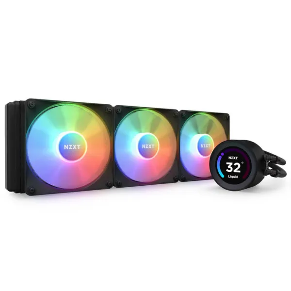 NZXT Kraken Elite 360 RGB Matte Black - 360mm AIO Liquid Cooler with LCD Display and RGB Fans