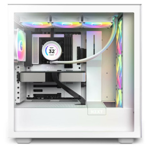 NZXT Kraken Elite 360 RGB Matte White - 360mm AIO Liquid Cooler with LCD Display and RGB Fans