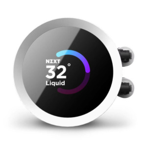 NZXT Kraken 280 RGB Matte White - 280mm AIO Liquid Cooler with LCD Display and RGB Fans