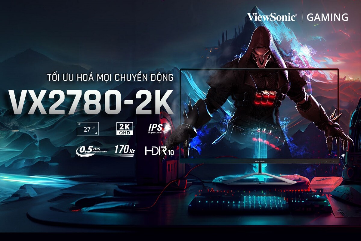 ViewSonic VX2780-2K - 27 inch QHD IPS | 170Hz | 1ms | Gaming Monitor