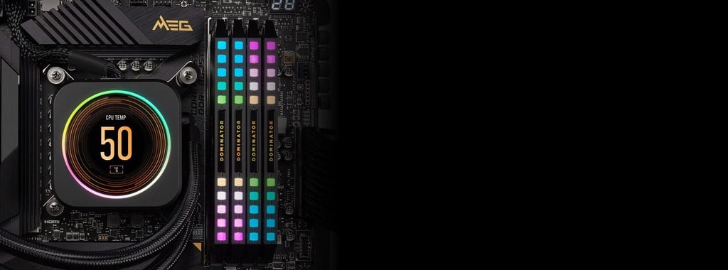 Corsair DOMINATOR® PLATINUM RGB Black - 64GB (2x32GB) DDR5 - Bus 6000MHz Cas 40 Corsair DOMINATOR® PLATINUM RGB Black - 64GB (2x32GB) DDR5 - Bus 6000MHz Cas 40