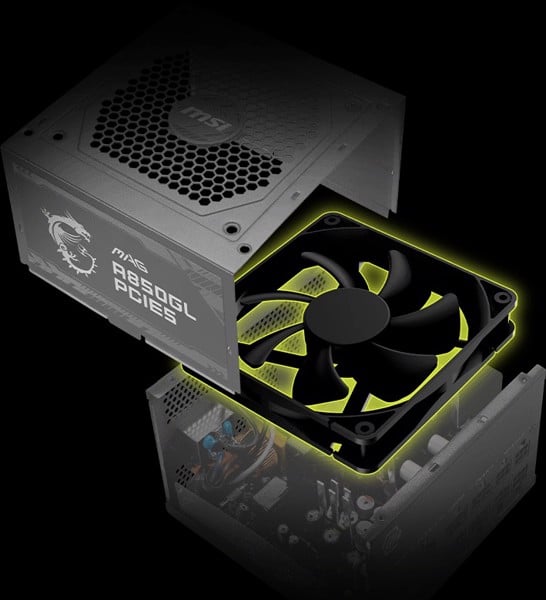 MSI MAG A850GL PCIE5 - 850W 80Plus Gold - Fully Modular - Support PCIe Gen 5.0 Graphics Card MSI MAG A850GL PCIE5 - 850W 80Plus Gold - Fully Modular - Support PCIe Gen 5.0 Graphics Card