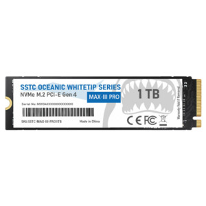 SSTC OCEANIC WHITETIP MAX III PRO V2 1TB - PCIe 4.0 x4 NVMe M.2