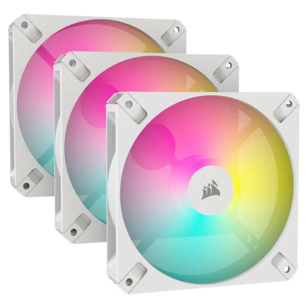 Corsair iCUE AR120 White - Digital RGB 120mm PWM Fan - Triple Pack