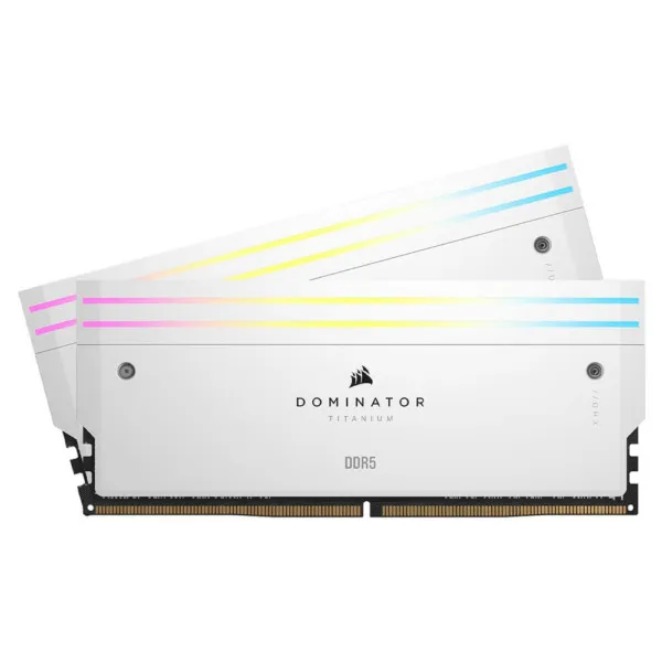 Corsair DOMINATOR TITANIUM RGB White Heatspreader – 96GB (2x48GB) DDR5 – Bus 6600MHz Cas 32