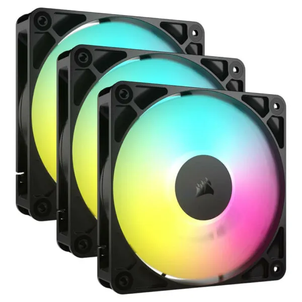 Corsair RS120 ARGB - 120mm PWM Fans – Triple Pack – Black