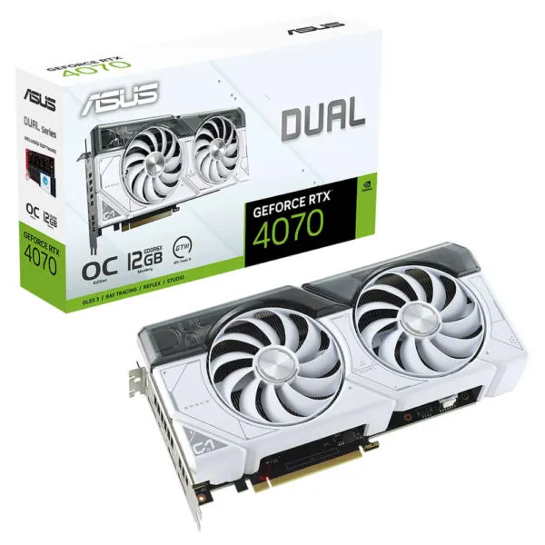 ASUS Dual GeForce RTX™ 4070 White OC Edition - 12GB GDDR6X