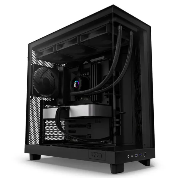 NZXT H6 Flow Matte Black - Compact Dual-Chamber Mid-Tower Airflow Case