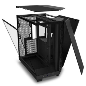 NZXT H6 Flow Matte Black - Compact Dual-Chamber Mid-Tower Airflow Case