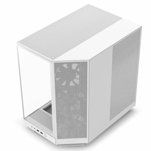 NZXT H6 Flow Matte White H3 NZXT H6 Flow Matte White - Compact Dual-Chamber Mid-Tower Airflow Case