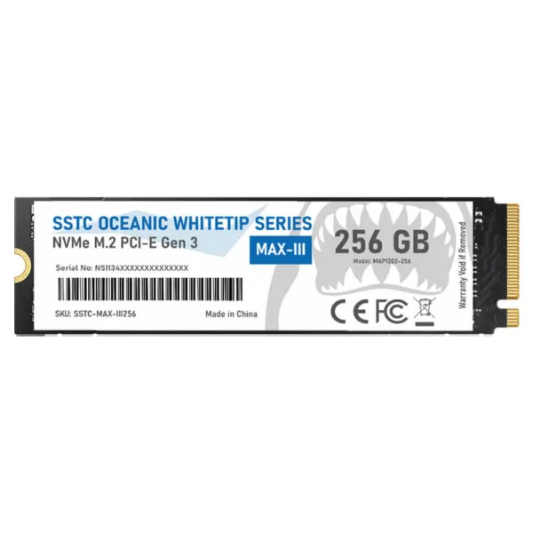 SSTC OCEANIC WHITETIP MAX III 256GB - PCIe 3.0 x4 NVMe M.2