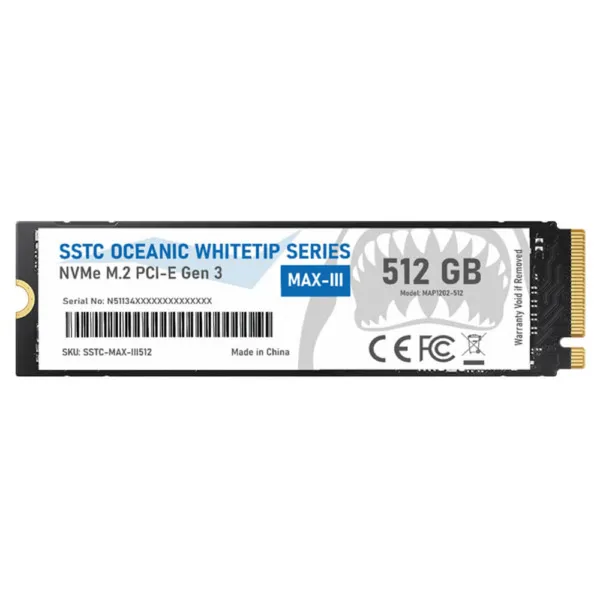 SSTC OCEANIC WHITETIP MAX III 512GB - PCIe 3.0 x4 NVMe M.2