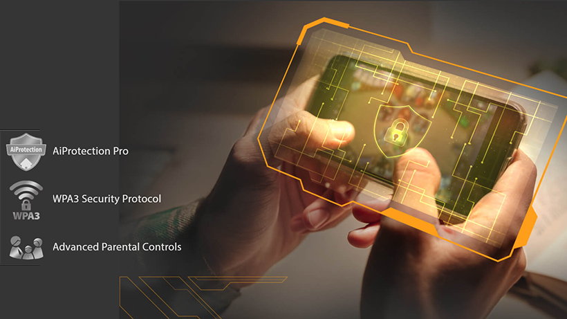 Asus TUF Gaming AX6000 - AX6000 Dual Band | Ultrafast WiFi 6 (802.11ax) | 6 Antenna | Router WiFi có thể mở rộng