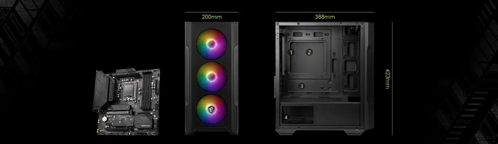 MSI MAG FORGE M100A - Micro ATX Gaming Case MSI MAG FORGE M100A - Micro ATX Gaming Case