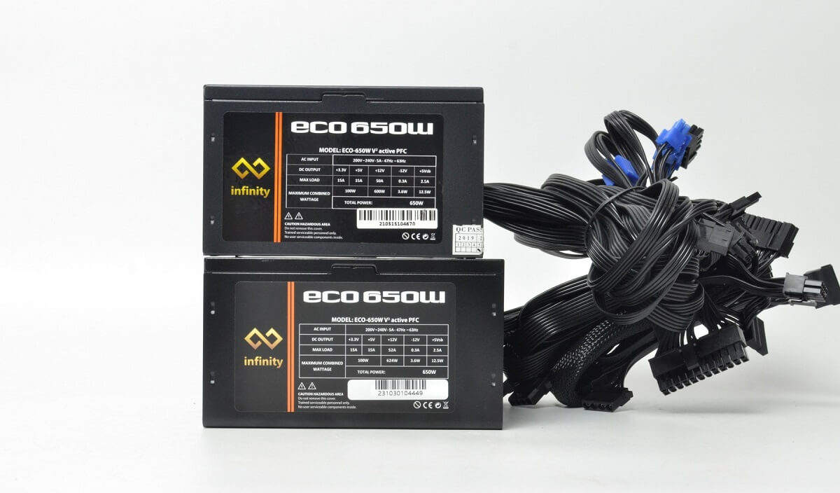 Infinity Eco V3 650w – DC to DC – Hiệu suất 88% – Active PFC – Single Rail