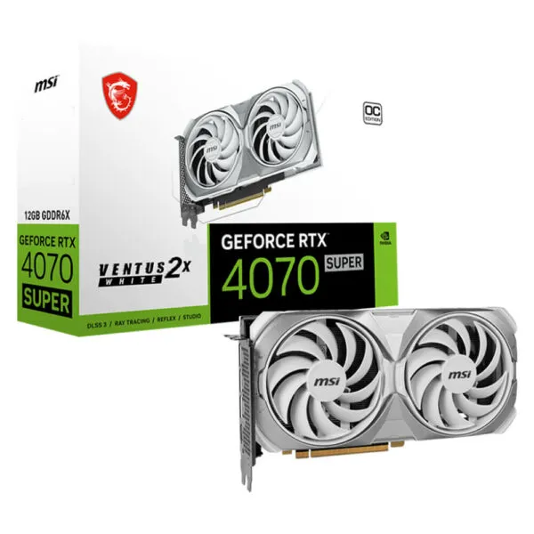 MSI GeForce RTX™ 4070 SUPER 12G VENTUS 2X WHITE OC - 12GB GDDR6X