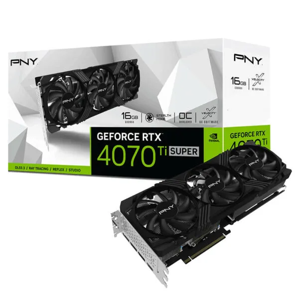 PNY GeForce RTX™ 4070 Ti SUPER 16GB VERTO™ Overclocked Triple Fan DLSS 3 - 16GB GDDR6X
