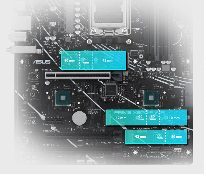Asus PRIME X670-P-CSM - Socket AM5 Asus PRIME X670-P-CSM - Socket AM5