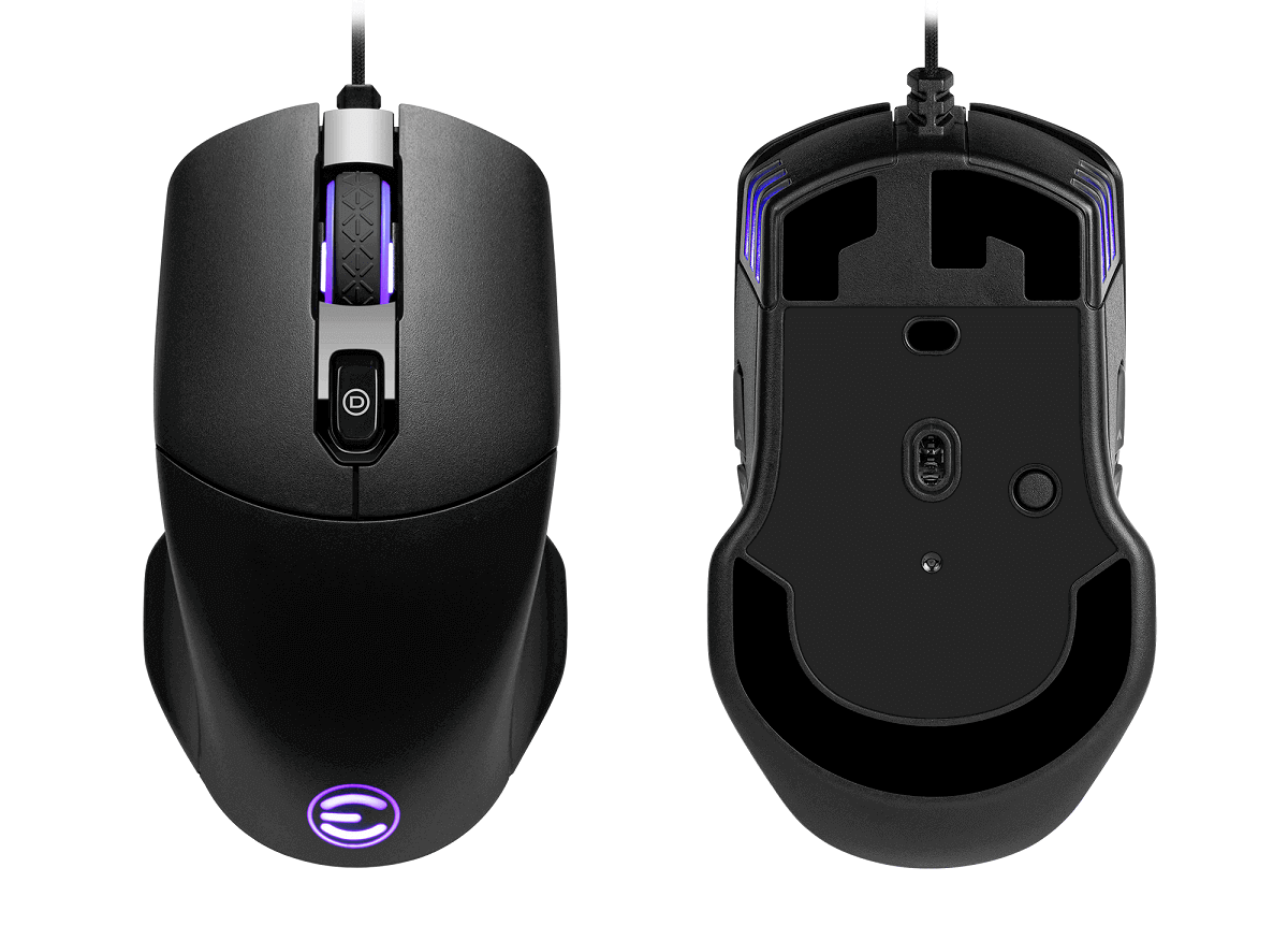 EVGA X12 Gaming Mouse - 8K - Wired - White - Customizable - Dual Sensor - 16,000 DPI - 5 Profiles - 8 Buttons - Ambidextrous Light Weight - RGB