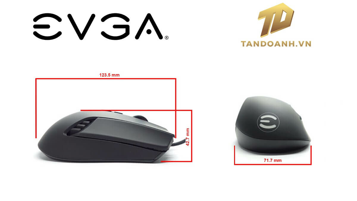 EVGA X15 MMO Gaming Mouse - 8k - Wired - Black - Customizable - 16,000 DPI - 5 Profiles - 20 Buttons - Ergonomic