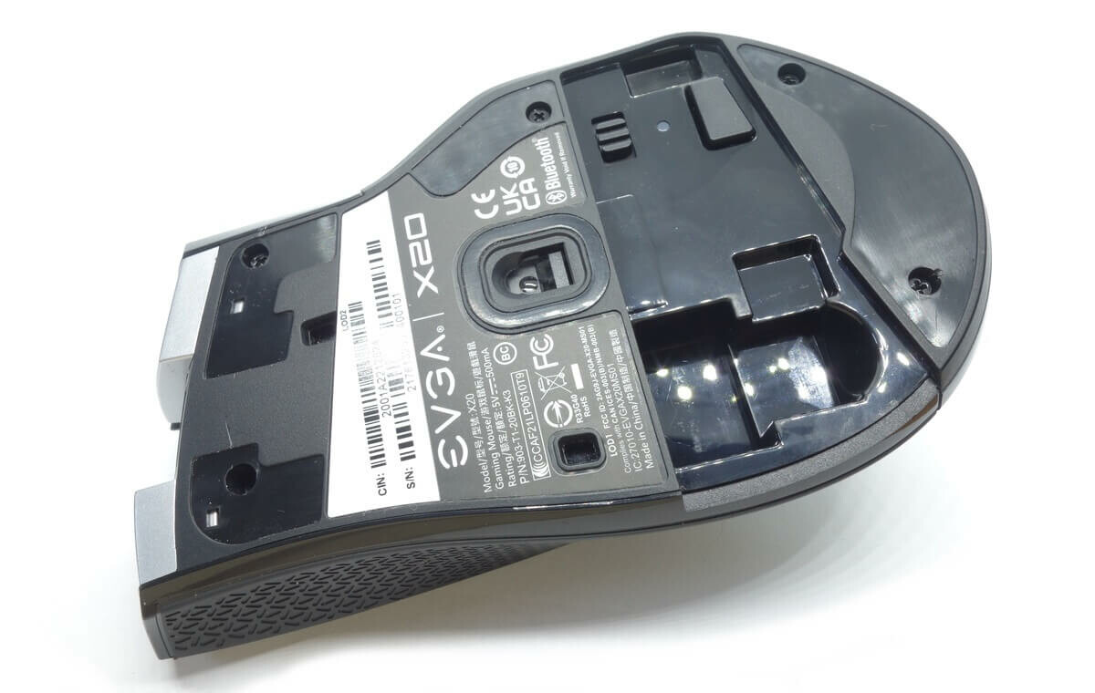 EVGA X20 Gaming Mouse - Wireless - Black - Customizable - 16,000 DPI - 5 Profiles - 10 Buttons - Ergonomic