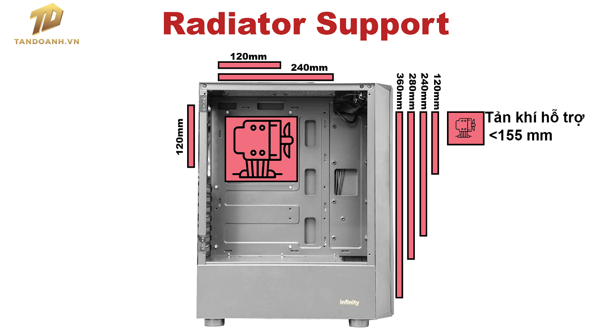 Infinity Hue - Black - ATX Gaming Chassis Infinity Hue - Black - ATX Gaming Chassis