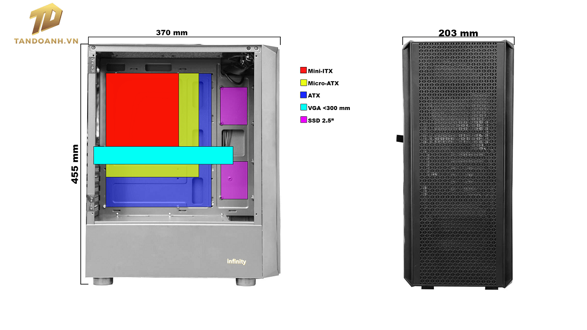 Infinity Hue - Black - ATX Gaming Chassis Infinity Hue - Black - ATX Gaming Chassis
